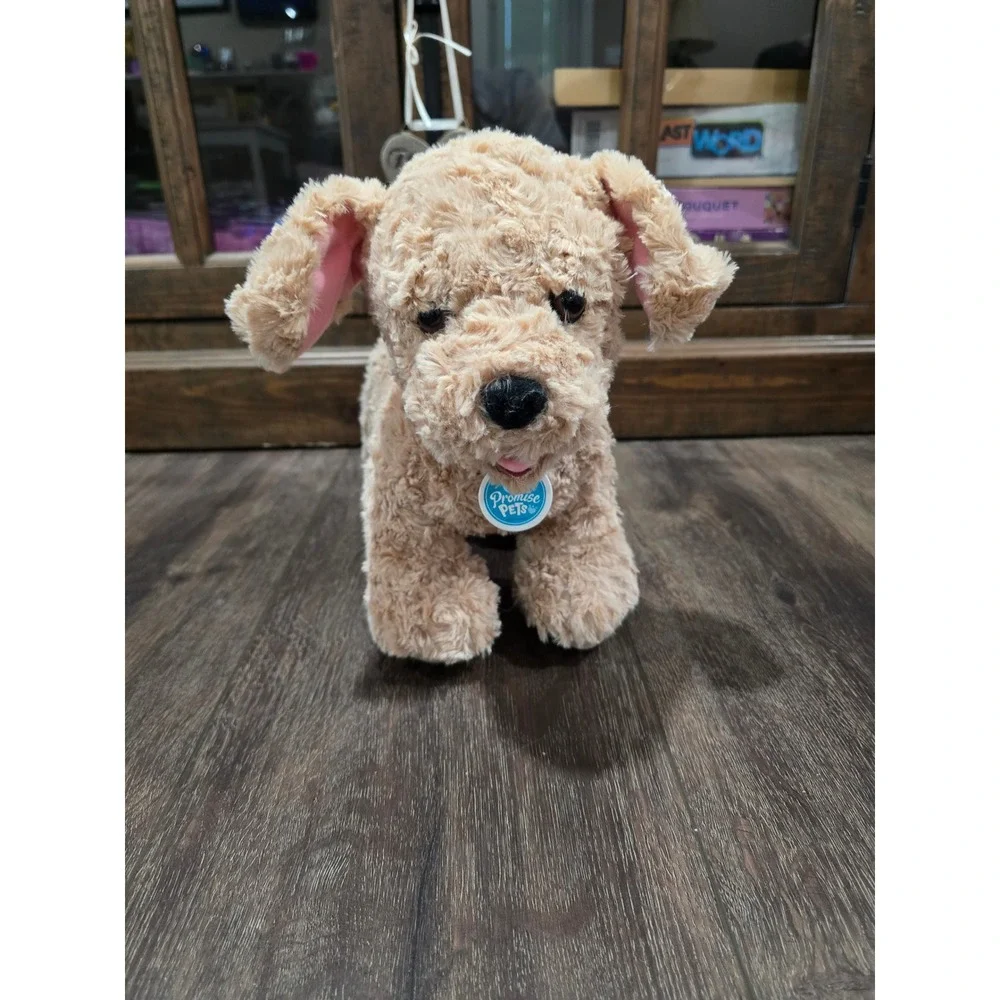 Build-A-Bear Promise Pets Goldendoodle Plush Tan Curly Hair Dog Stuffed Animal